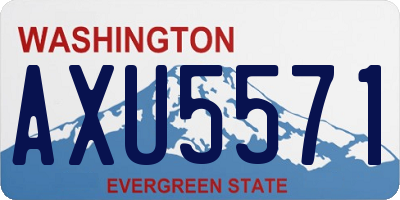 WA license plate AXU5571