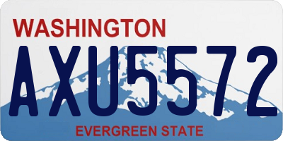 WA license plate AXU5572
