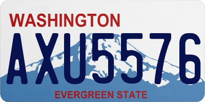 WA license plate AXU5576