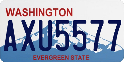 WA license plate AXU5577