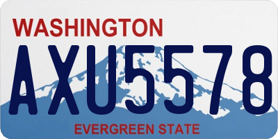 WA license plate AXU5578