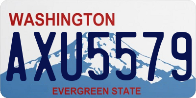 WA license plate AXU5579