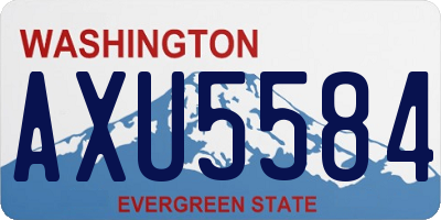 WA license plate AXU5584
