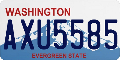 WA license plate AXU5585