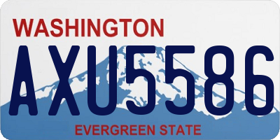 WA license plate AXU5586