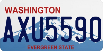 WA license plate AXU5590