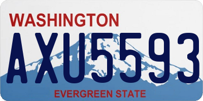 WA license plate AXU5593