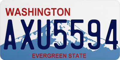 WA license plate AXU5594