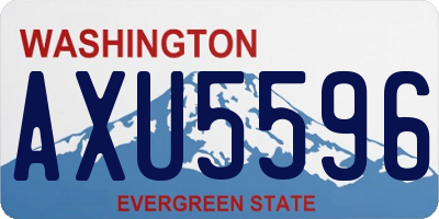 WA license plate AXU5596