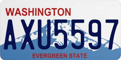 WA license plate AXU5597