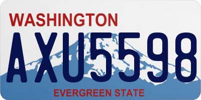 WA license plate AXU5598