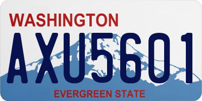 WA license plate AXU5601