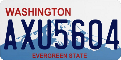 WA license plate AXU5604
