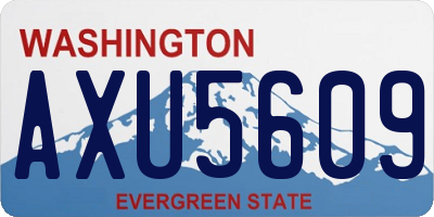 WA license plate AXU5609