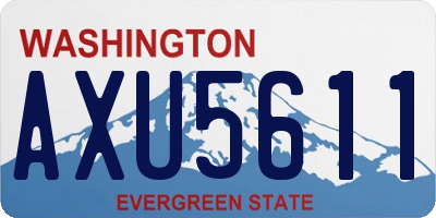 WA license plate AXU5611