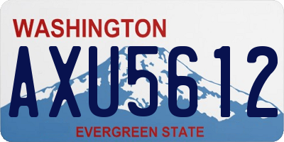 WA license plate AXU5612