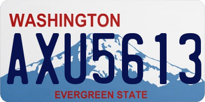WA license plate AXU5613