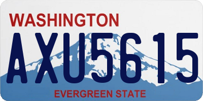 WA license plate AXU5615