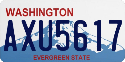 WA license plate AXU5617