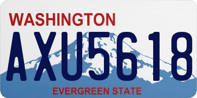 WA license plate AXU5618