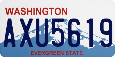 WA license plate AXU5619