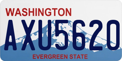 WA license plate AXU5620
