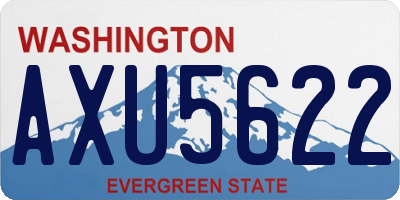 WA license plate AXU5622