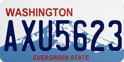 WA license plate AXU5623