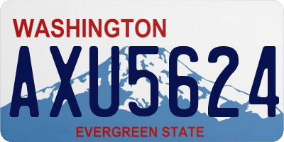 WA license plate AXU5624