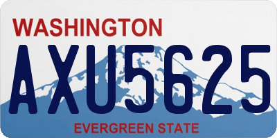 WA license plate AXU5625