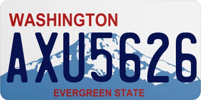 WA license plate AXU5626