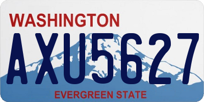WA license plate AXU5627