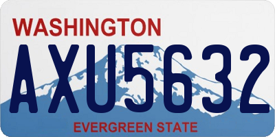WA license plate AXU5632