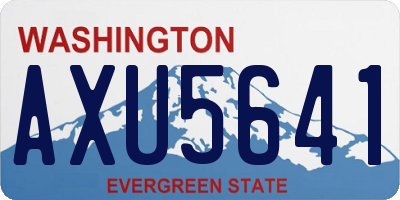 WA license plate AXU5641