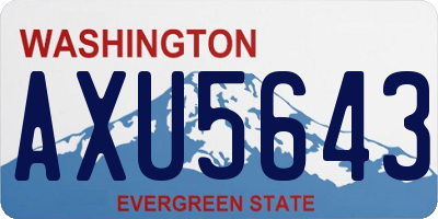WA license plate AXU5643