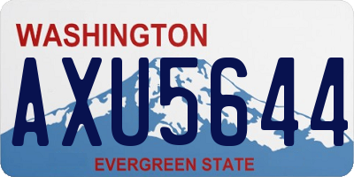 WA license plate AXU5644