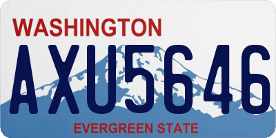 WA license plate AXU5646