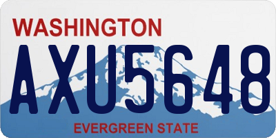 WA license plate AXU5648