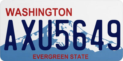 WA license plate AXU5649