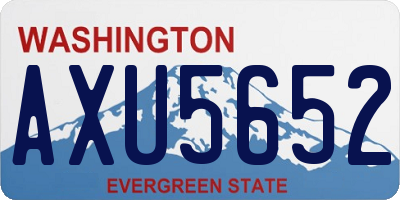 WA license plate AXU5652