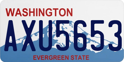 WA license plate AXU5653