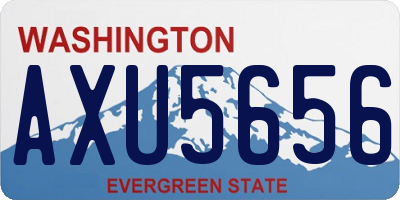 WA license plate AXU5656