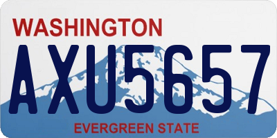 WA license plate AXU5657
