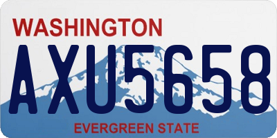 WA license plate AXU5658