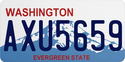 WA license plate AXU5659
