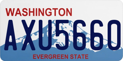 WA license plate AXU5660