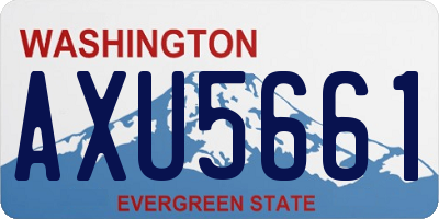 WA license plate AXU5661