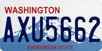 WA license plate AXU5662