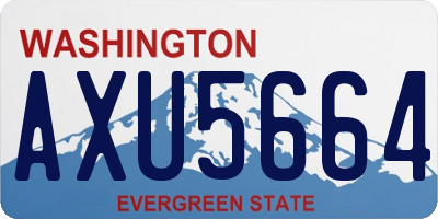 WA license plate AXU5664