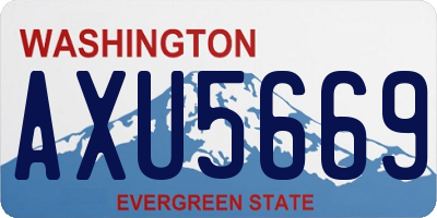 WA license plate AXU5669